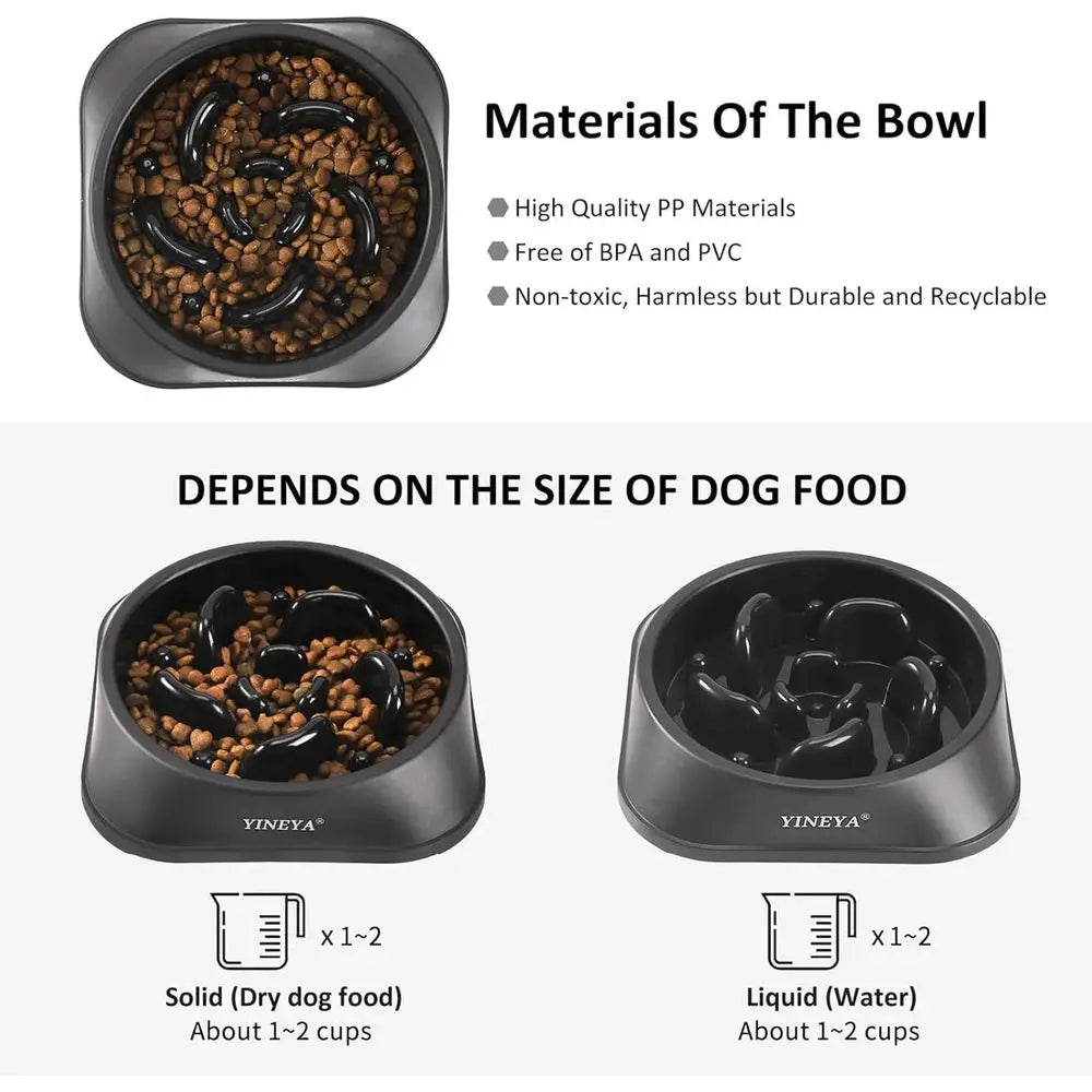 Slow Feeder Dog Bowl Maze Puzzle Feeder For Medium Breed Plastic Non Slip