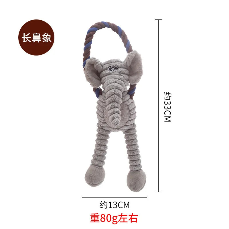 Durable Plush Long Leg Animal Dog Toy With Pull Ring For Large Dogs Chewing