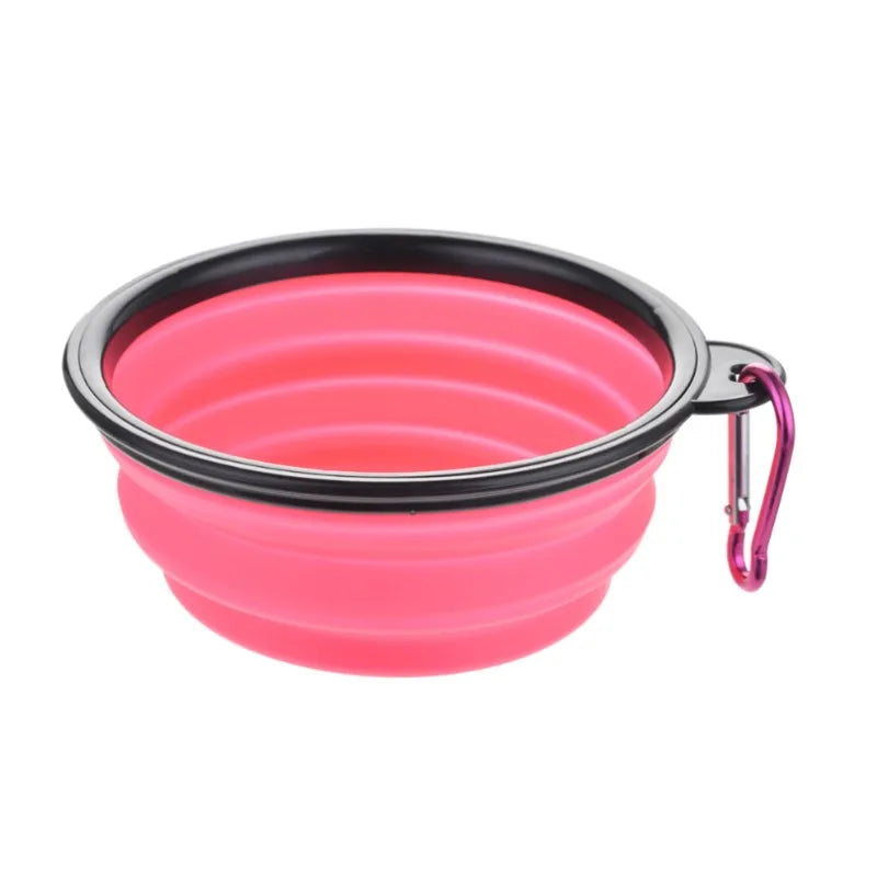 Portable Pet Food Bowl Durable TPR Collapsible Silicone Travel Dog Cat Bowl