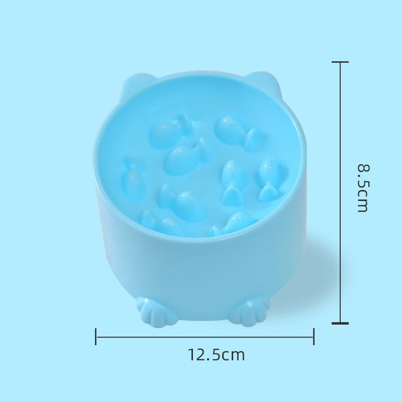 Cat Slow Feeder Bowl Anti Choking Neck Protection Design For Small Cats And Dogs
