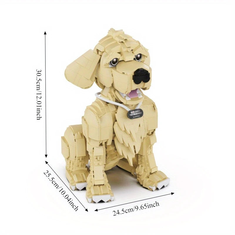 Golden Retriever Building Blocks 1754 Pcs DIY Assembly Model