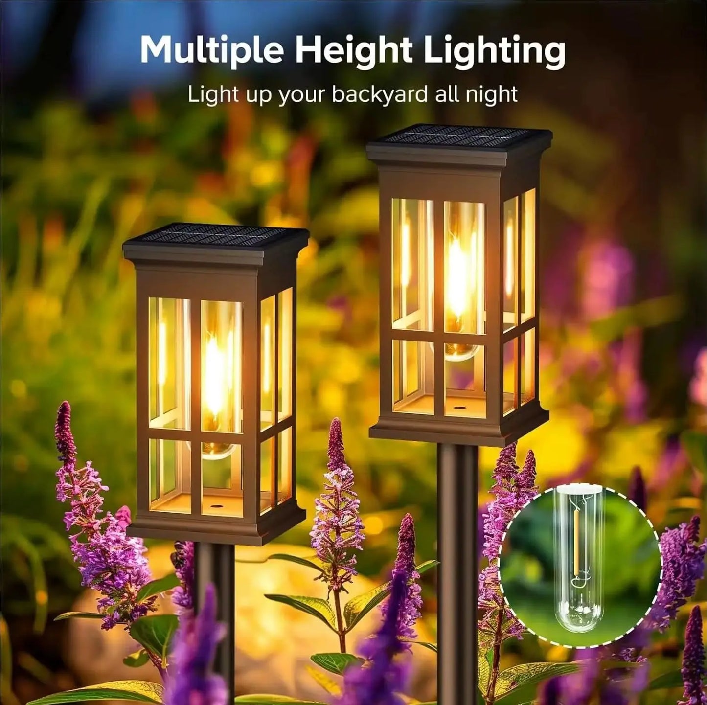 Solar Pathway Light Outdoor Solar Lamp IP65 Waterproof Garden Yard Patio Walkway