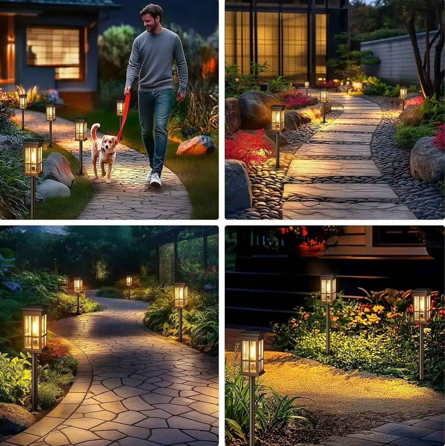 Solar Pathway Light Outdoor Solar Lamp IP65 Waterproof Garden Yard Patio Walkway