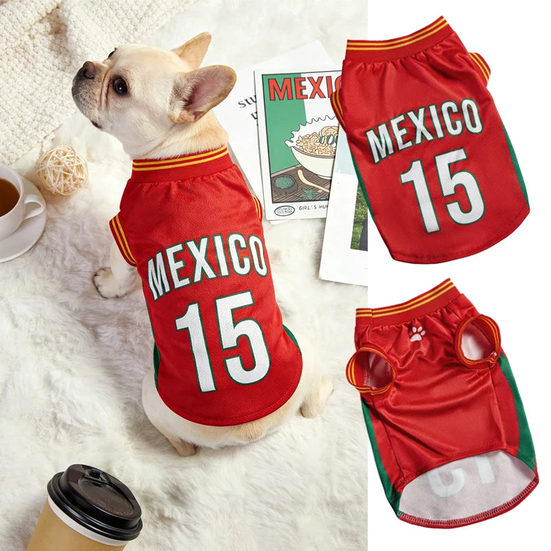 Breathable Mesh Dog Clothes Jersey Tee For Large Dogs Summer Puppy Shirts