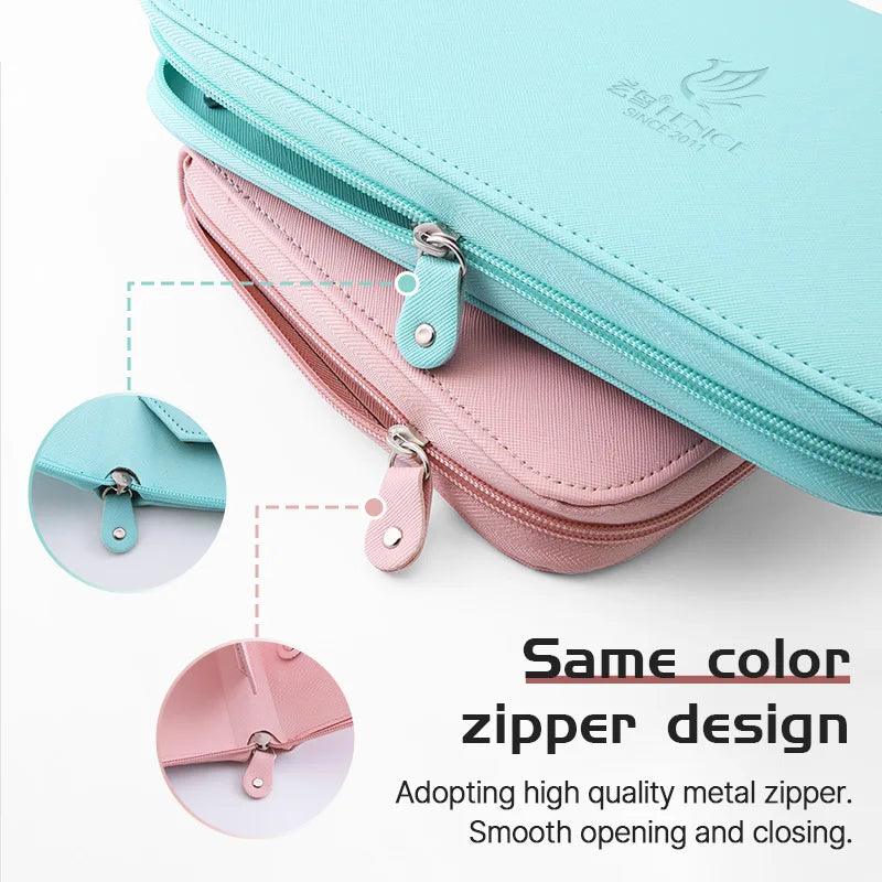 Fenice Barber Pet Scissors Storage Case Portable PU Leather Waterproof Pouch