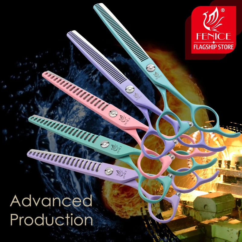 Fenice Professional Pet Thinning Scissors 6.5 Inch Stainless Steel Blade