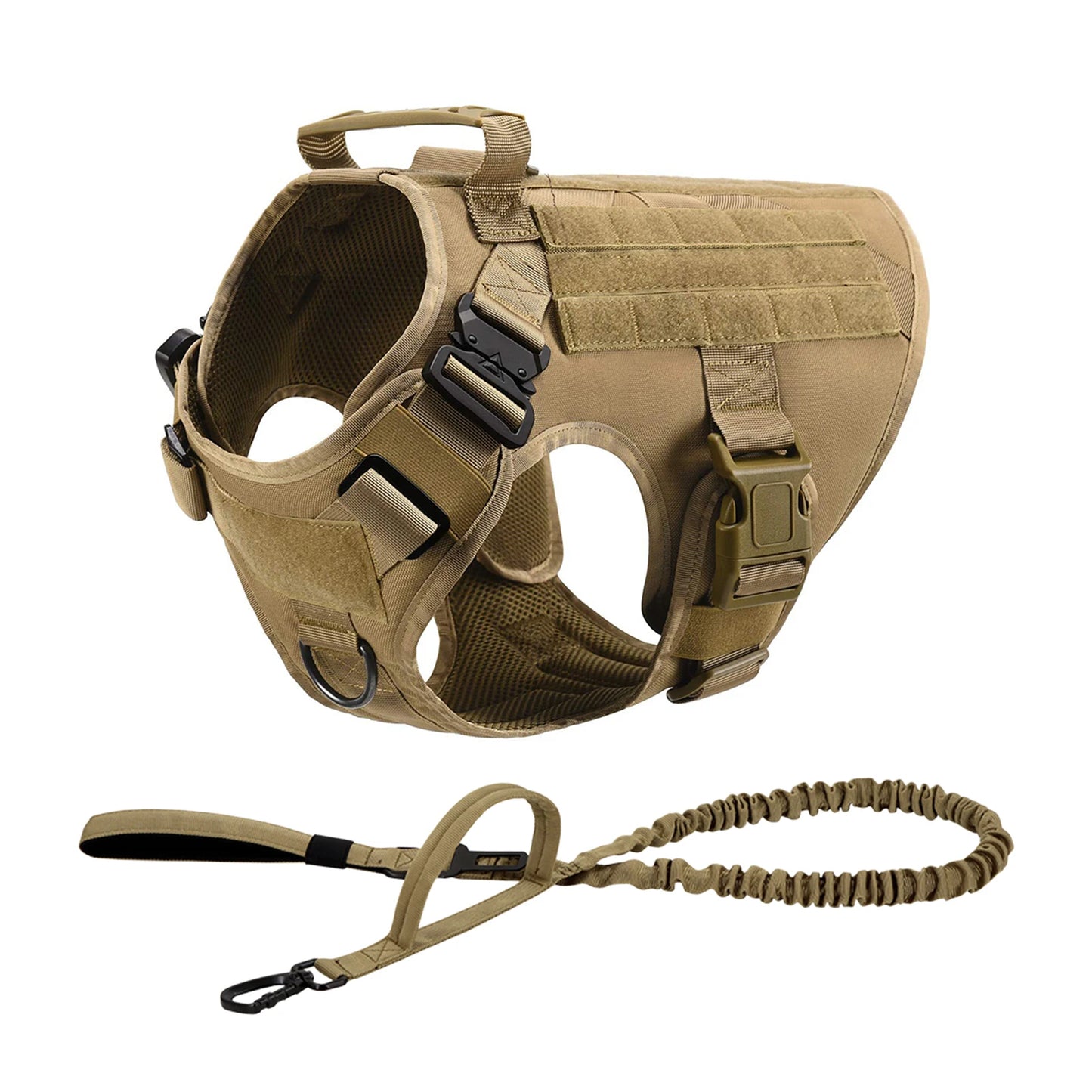 Tactical Dog Harness For German Shepherds And Large Dogs With MOLLE Pouches