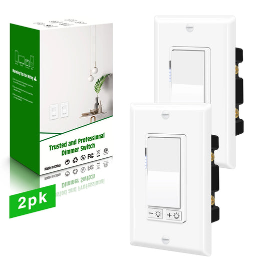 2 To 10 Pack Dimmer Light Switch 3 Way For Dimmable LED CFL 15A 120V ETL Listed