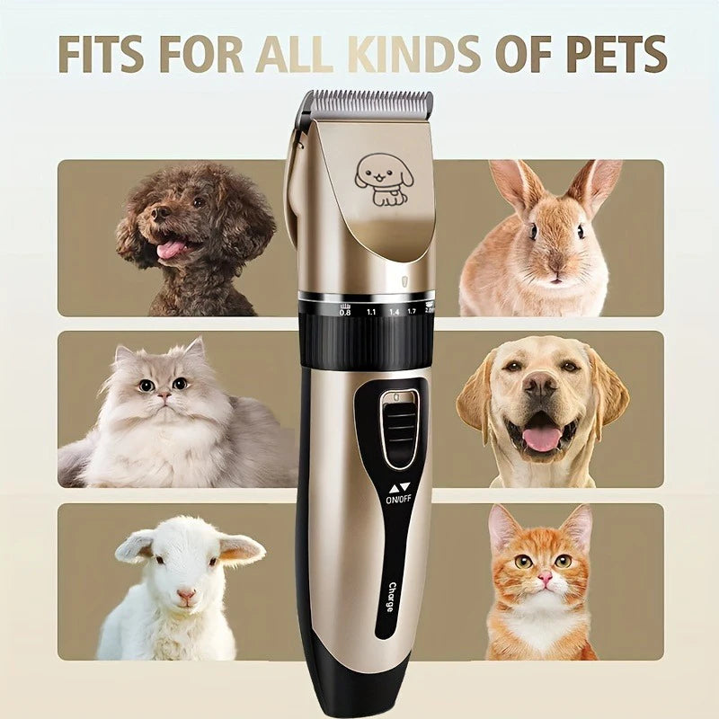 Rechargeable Pet Hair Clippers for Dogs and Cats Precision Grooming Kit