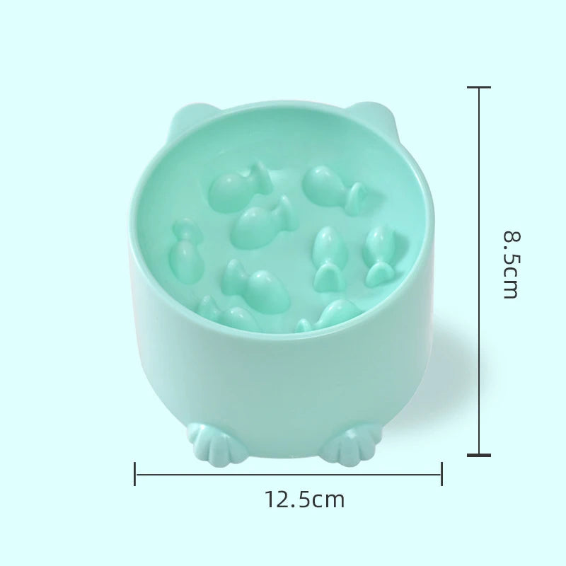 Cat Slow Feeder Bowl Anti Choking Neck Protection Design For Small Cats And Dogs