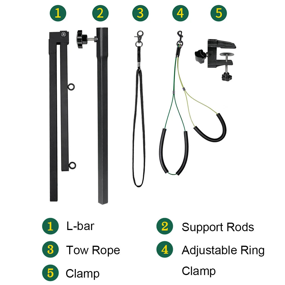 Stainless Steel Telescopic Dog Grooming Table Arm With Restraint Rope Holder