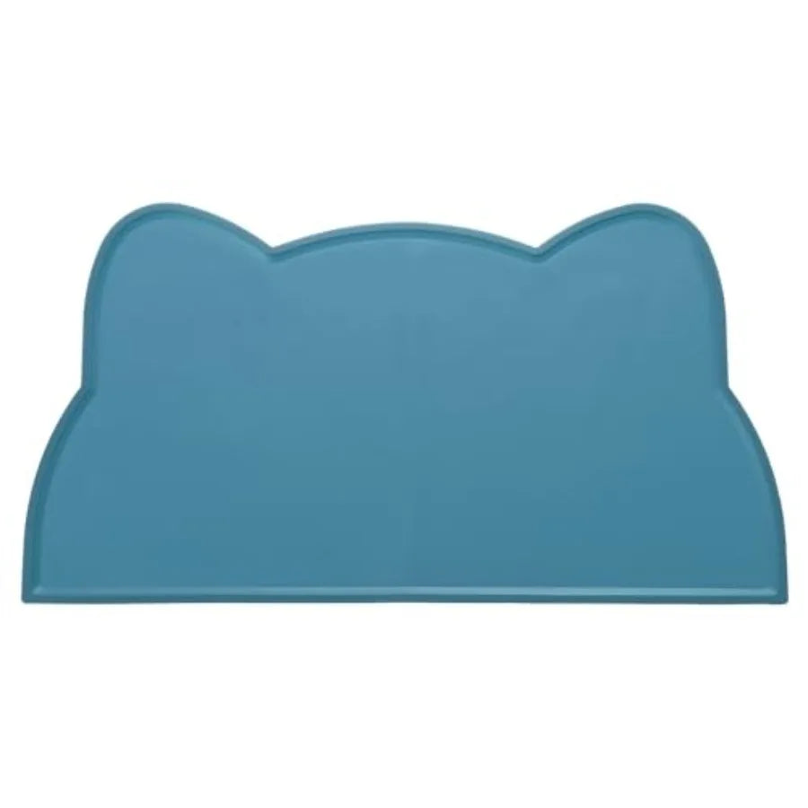 Cat Feeding Mat 17x9 Inch Silicone Non Slip Waterproof Tray With Raised Edge