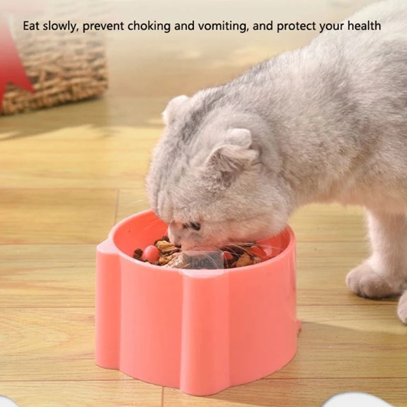 Cat Slow Feeder Bowl Anti Choking Neck Protection Design For Small Cats And Dogs