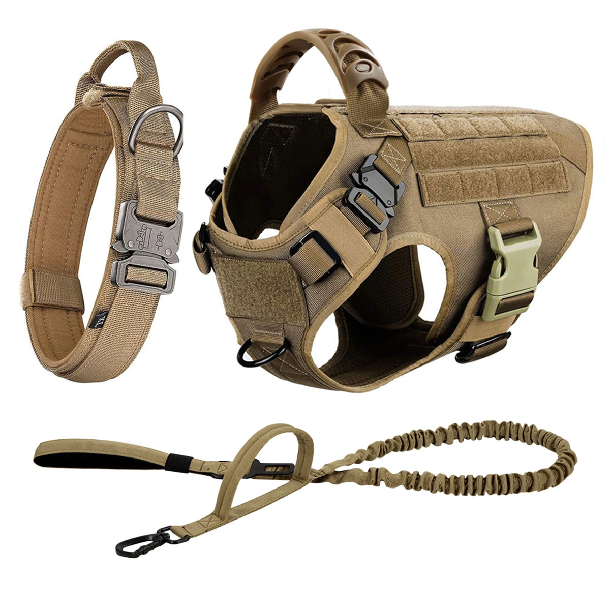 Padded Nylon Dog Harness And Leash Set Quick Release Vest