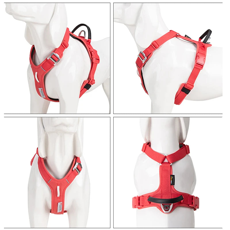 Small Combination Reflective No Pull Dog Vest Harness Nylon Adjustable Comfort