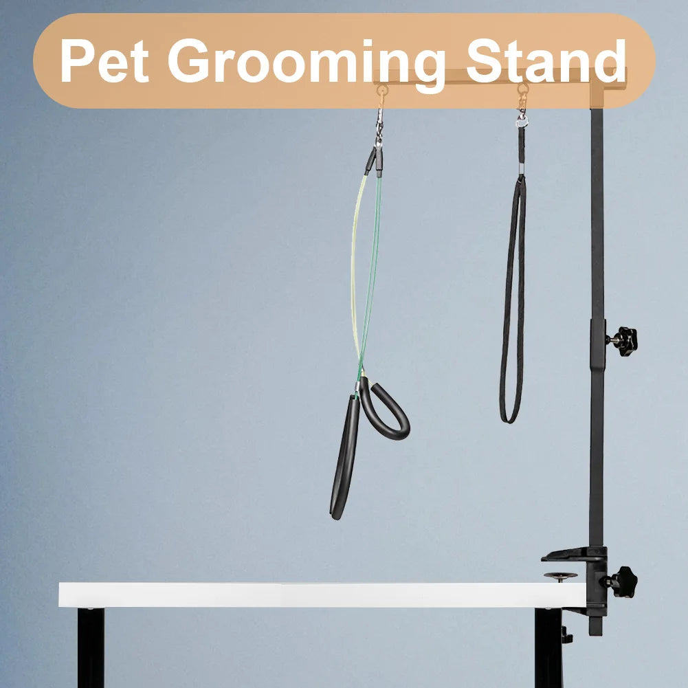 Stainless Steel Telescopic Dog Grooming Table Arm With Restraint Rope Holder