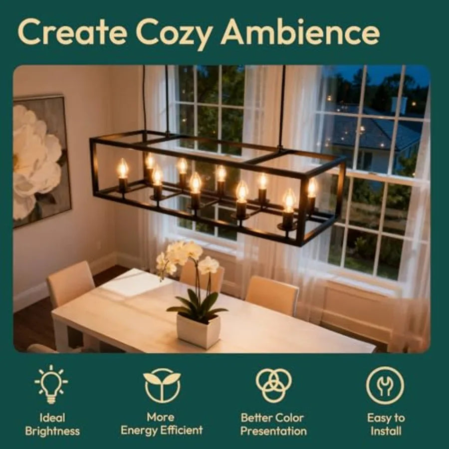 6 Pack E26 B11 LED Chandelier Bulbs 60W Eq 450LM 2700K Soft White Dimmable