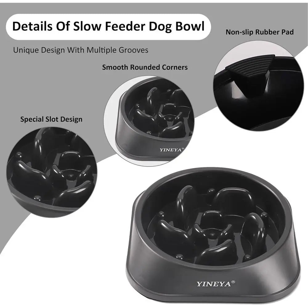 Slow Feeder Dog Bowl Maze Puzzle Feeder For Medium Breed Plastic Non Slip