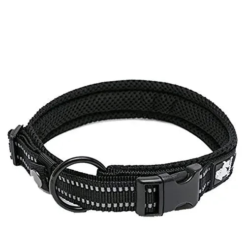 Truelove Reflective Nylon Dog Collar Adjustable Padded Heavy Duty TLC5011