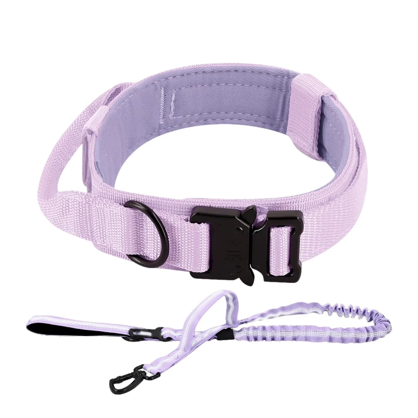 Adjustable Tactical Dog Collar And Leash Set With Control Handle For All Sizes