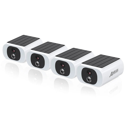 ANRAN Outdoor Wireless WiFi Camera 2.4G 3MP Solar Floodlight Color Night Vision
