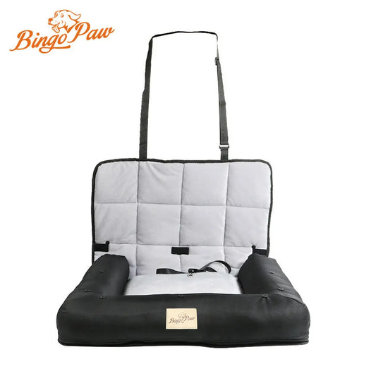 Dog Car Seat Bed Waterproof Cushion Removable Pad Cover And Safety Belt 3 Sizes