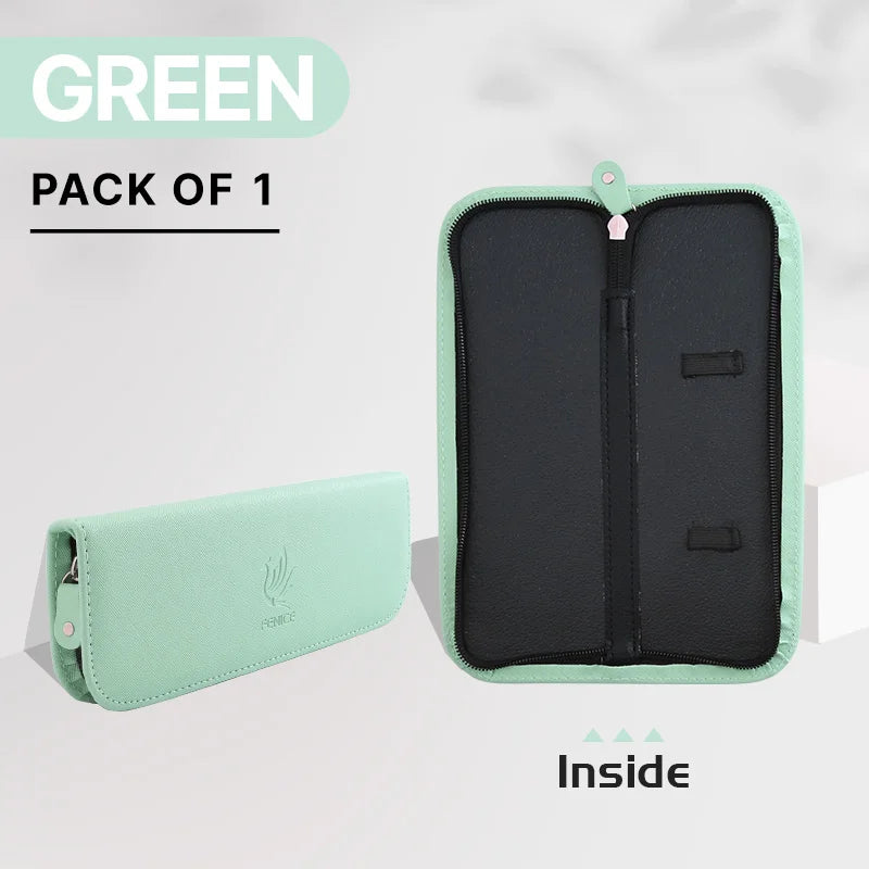 Fenice Barber Pet Scissors Storage Case Portable PU Leather Waterproof Pouch