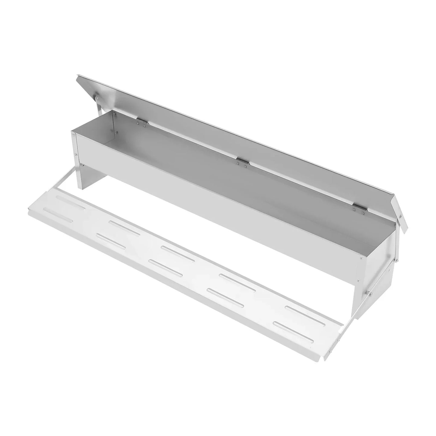 Automatic Galvanized Chicken Feeder With Weatherproof Lid Treadle 10kg Capacity