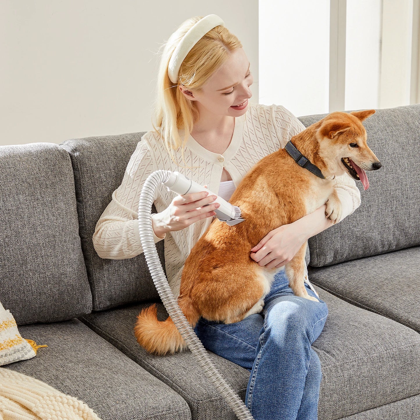 JHK Two Point Five L Pet Grooming Vacuum Kit With Cordless Low Noise Clippers