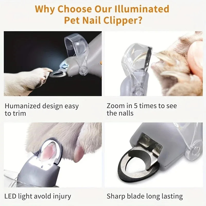 LED Pet Nail Clipper For Dogs And Cats With Light For Safe Grooming