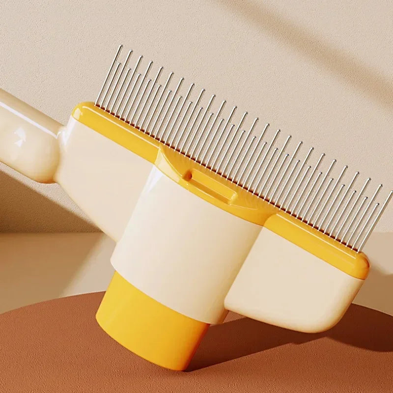 Dog Comb Pet Hair Remover One Button Self Cleaning Cat Brush Grooming Tool