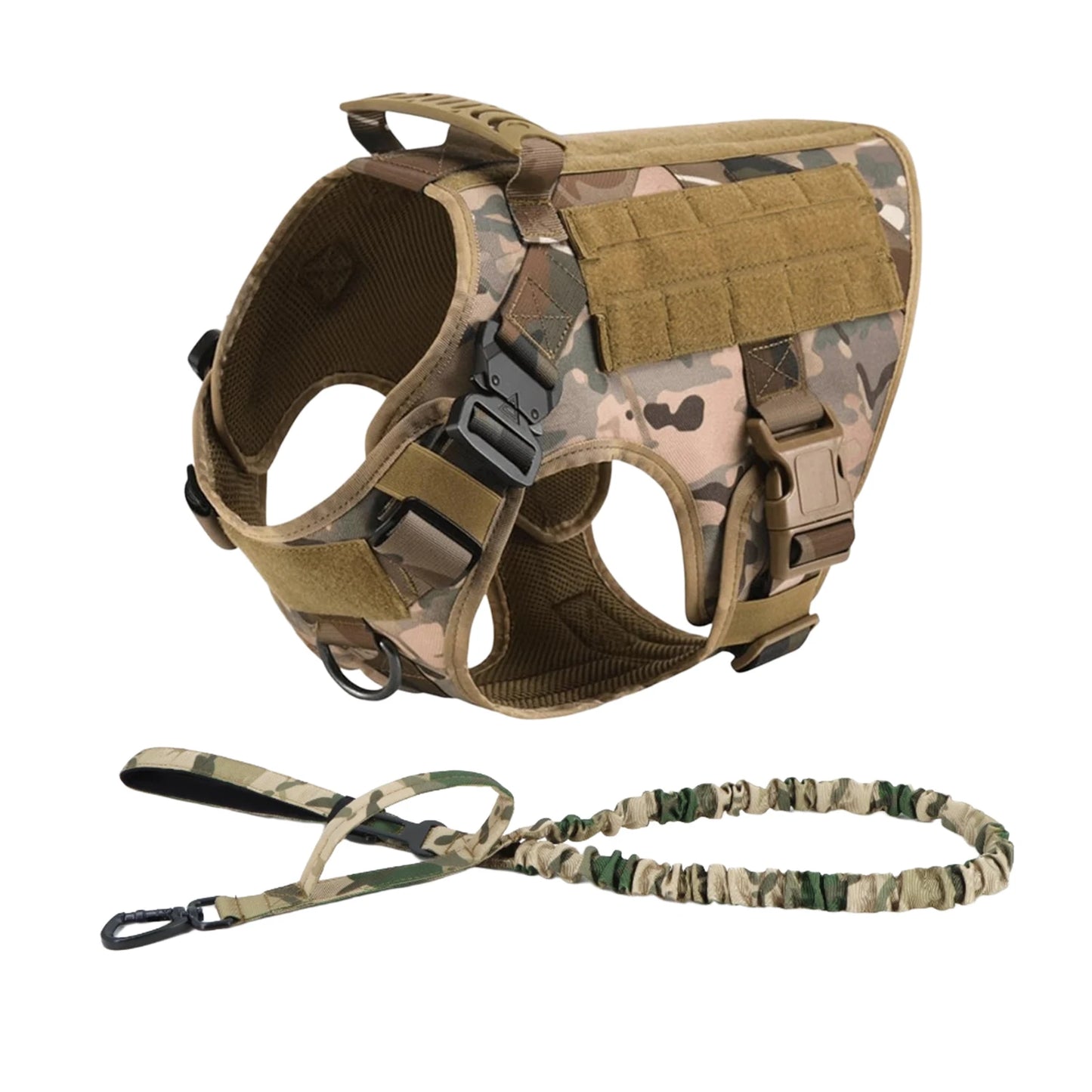 Tactical Dog Harness For German Shepherds And Large Dogs With MOLLE Pouches