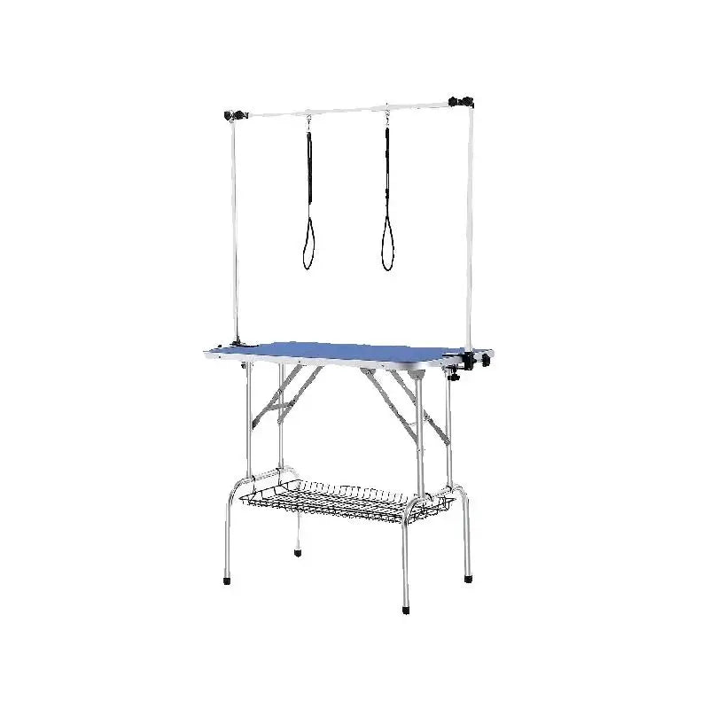 SucceBuy Foldable Pet Grooming Table With Clamp And Safety Loop
