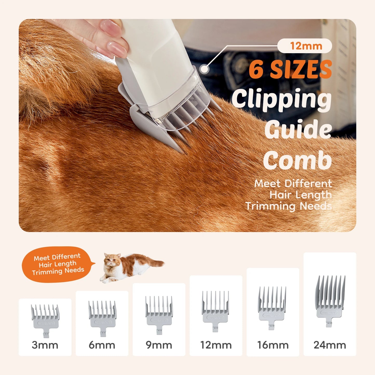 JHK Two Point Five L Pet Grooming Vacuum Kit With Cordless Low Noise Clippers