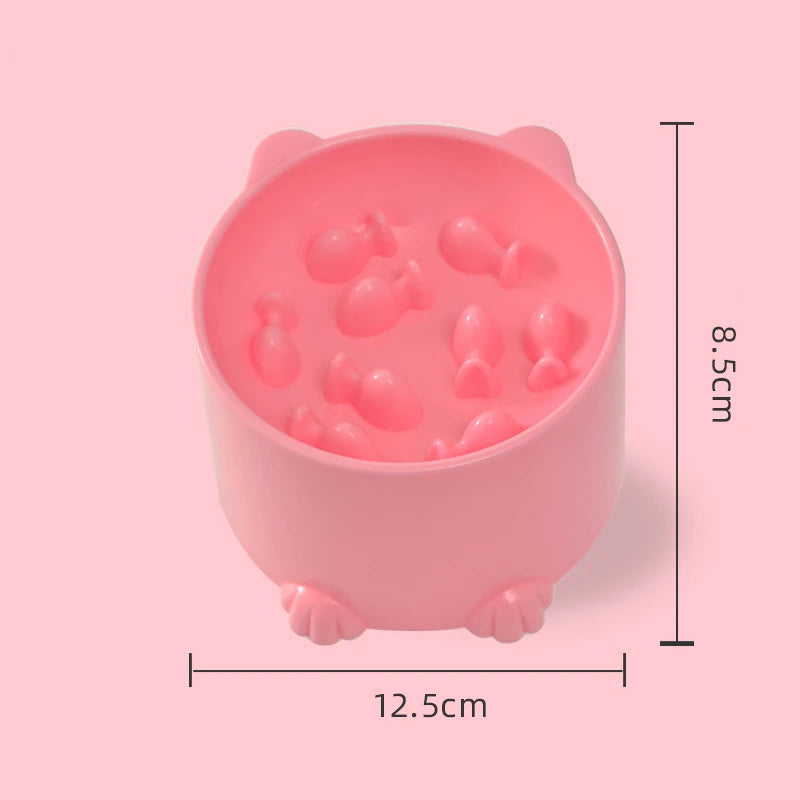Cat Slow Feeder Bowl Anti Choking Neck Protection Design For Small Cats And Dogs
