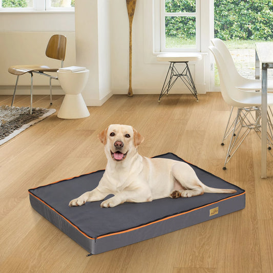 Large Orthopedic Dog Bed With Padded Foam Cushion And Waterproof Removable Cover