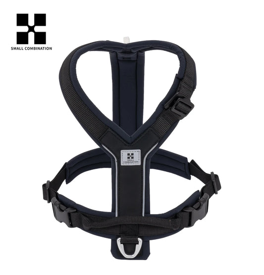Small Combination Dog Harness No Pull Reflective Adjustable Outdoor Walking