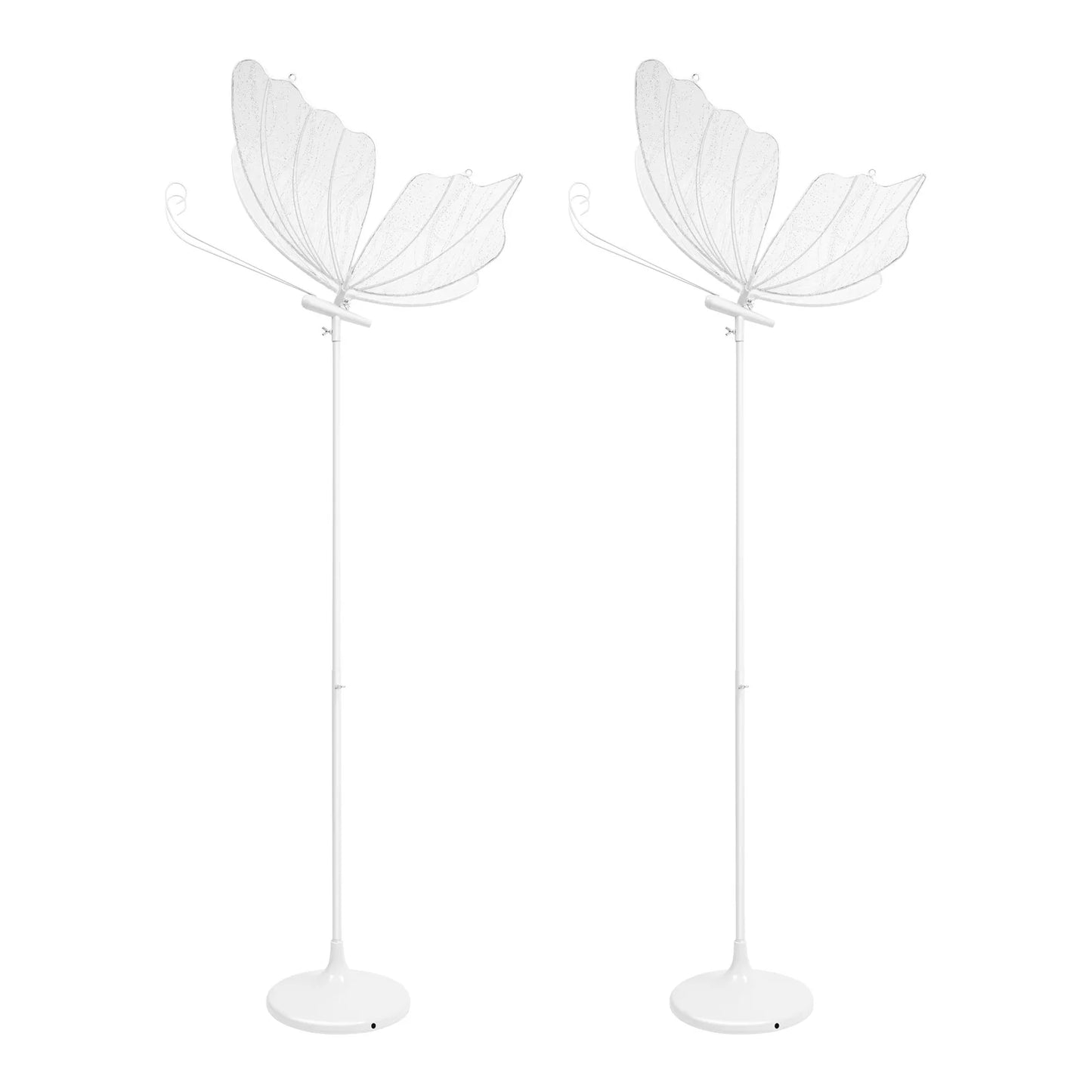 2 Pack Butterfly LED Floor Lamps Wedding Decor Adjustable Height 23 Inches