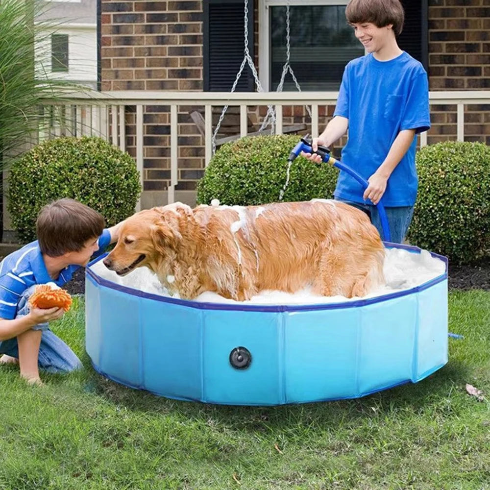 Foldable Dog Swimming Pool Portable Waterproof Grooming Tub