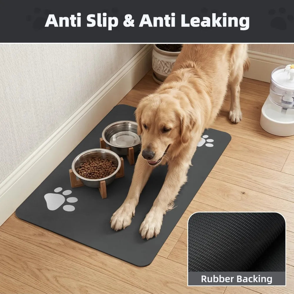 Super Absorbent Pet Feeding Mat Quick Dry Anti Slip for Dogs and Cats Easy Clean