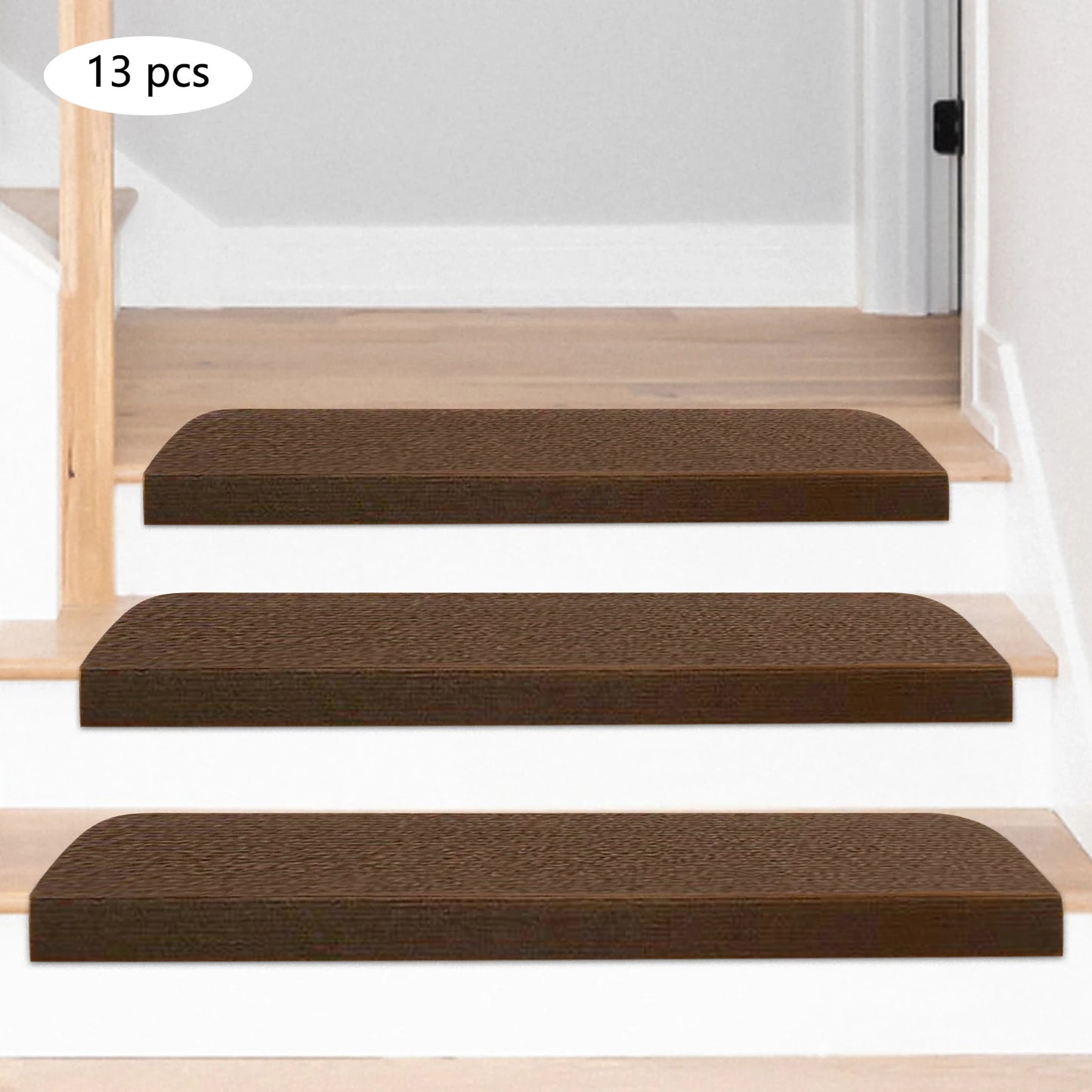 13 Piece Non Slip Stair Treads For Wooden Steps 55 X 20 Cm Indoor Mats Anti Skid