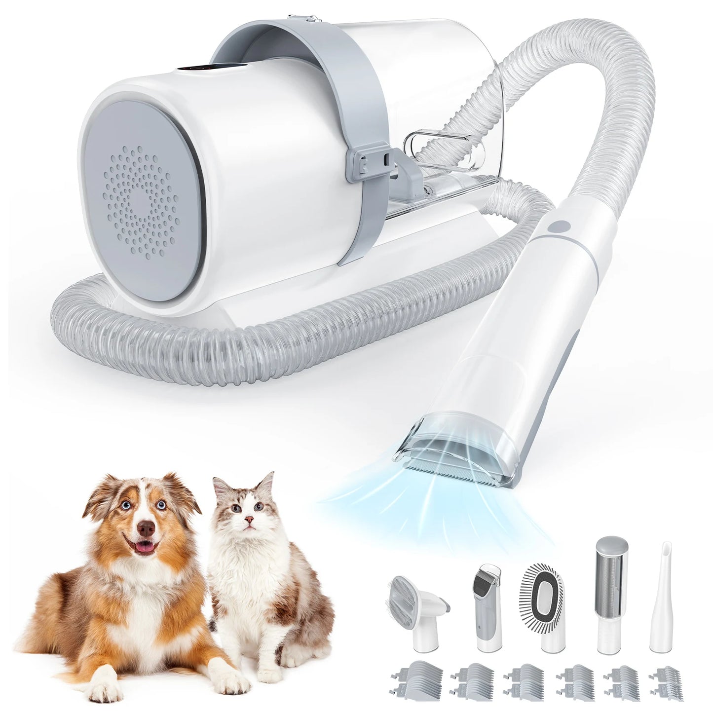 JHK Two Point Five L Pet Grooming Vacuum Kit With Cordless Low Noise Clippers