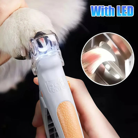 1 LED Pet Nail Clipper With Light For Cats And Dogs Safe Grooming