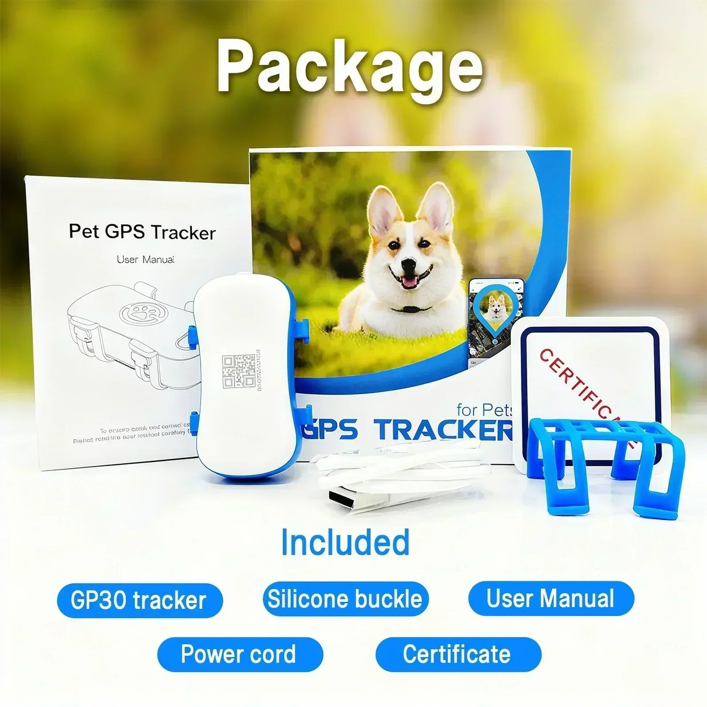 GPS Pet Tracker 4G LTE For Dogs And Cats With Real Time Tracking IP67 Waterproof