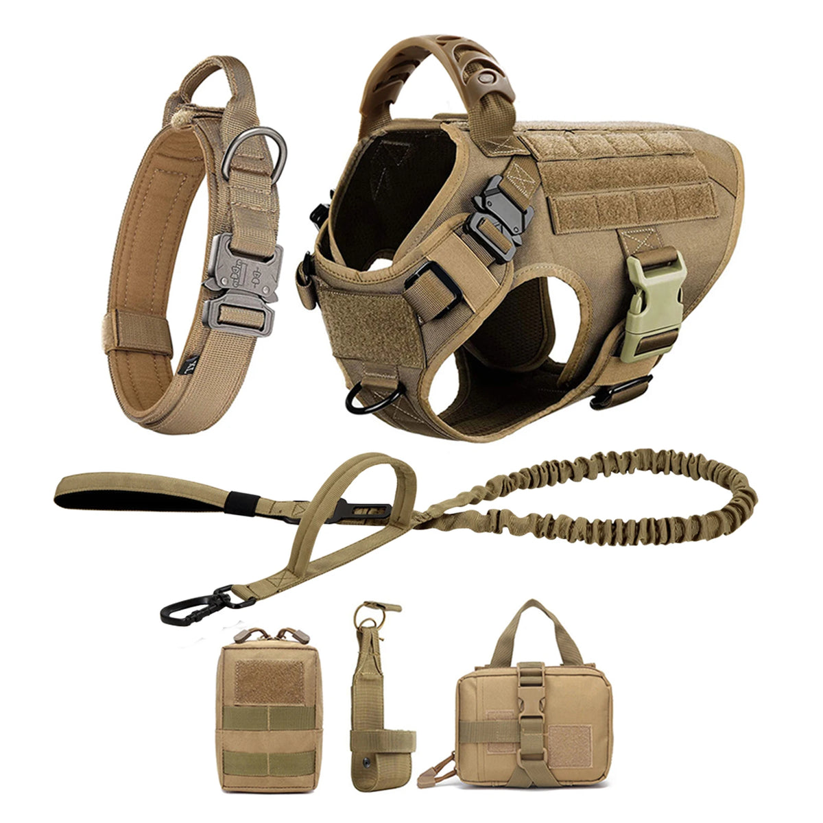 Padded Nylon Dog Harness And Leash Set Quick Release Vest
