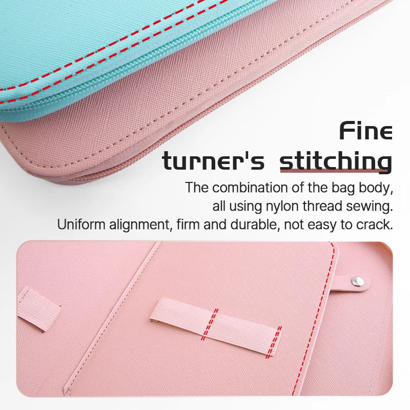 Fenice Barber Pet Scissors Storage Case Portable PU Leather Waterproof Pouch