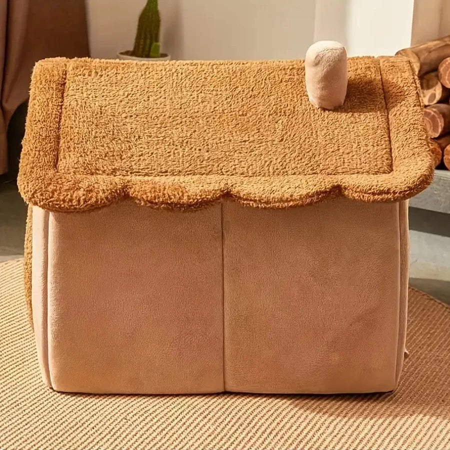 Foldable Cat Cave Bed Washable For Extra Small Dogs And Small To Medium Cats
