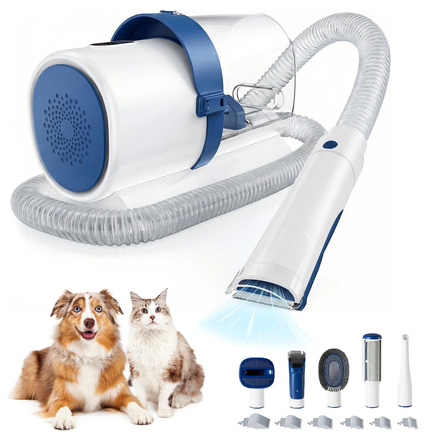 JHK Two Point Five L Pet Grooming Vacuum Kit With Cordless Low Noise Clippers