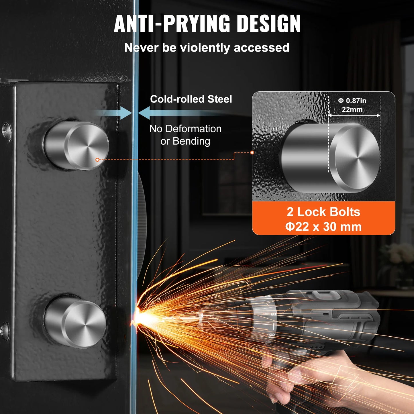 SucceBuy Hidden Wall Safe With Keypad 3 Shelves Q235 Cold Rolled Steel Passport