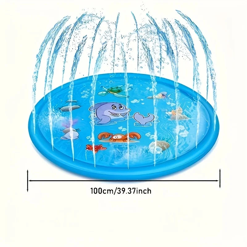 Outdoor Non Slip Dog Water Cooling Spray Basin Interactive Plastic Pet Toy